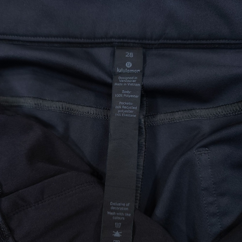 Lululemon ABC Pant Slim Men 28x32 Black Warpstreme 5-Pocket Trousers - Picture 9 of 10